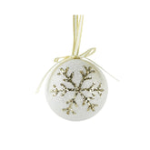 Decoris Foam Bauble with Glitter Snowflake 8cm
